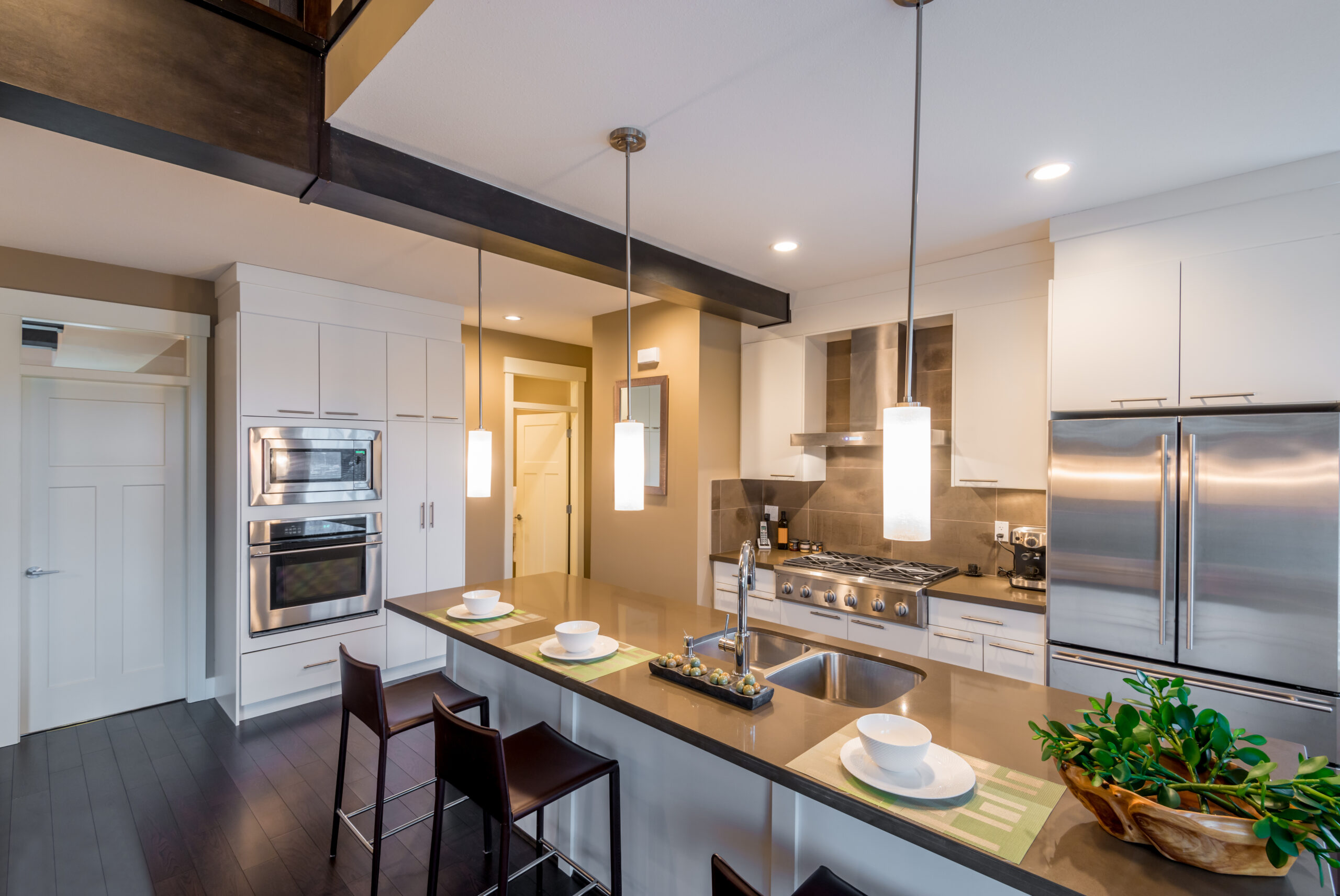 Modern, bright, clean, kitchen interior with stainless steel app Property Inspections in Amherst, NH